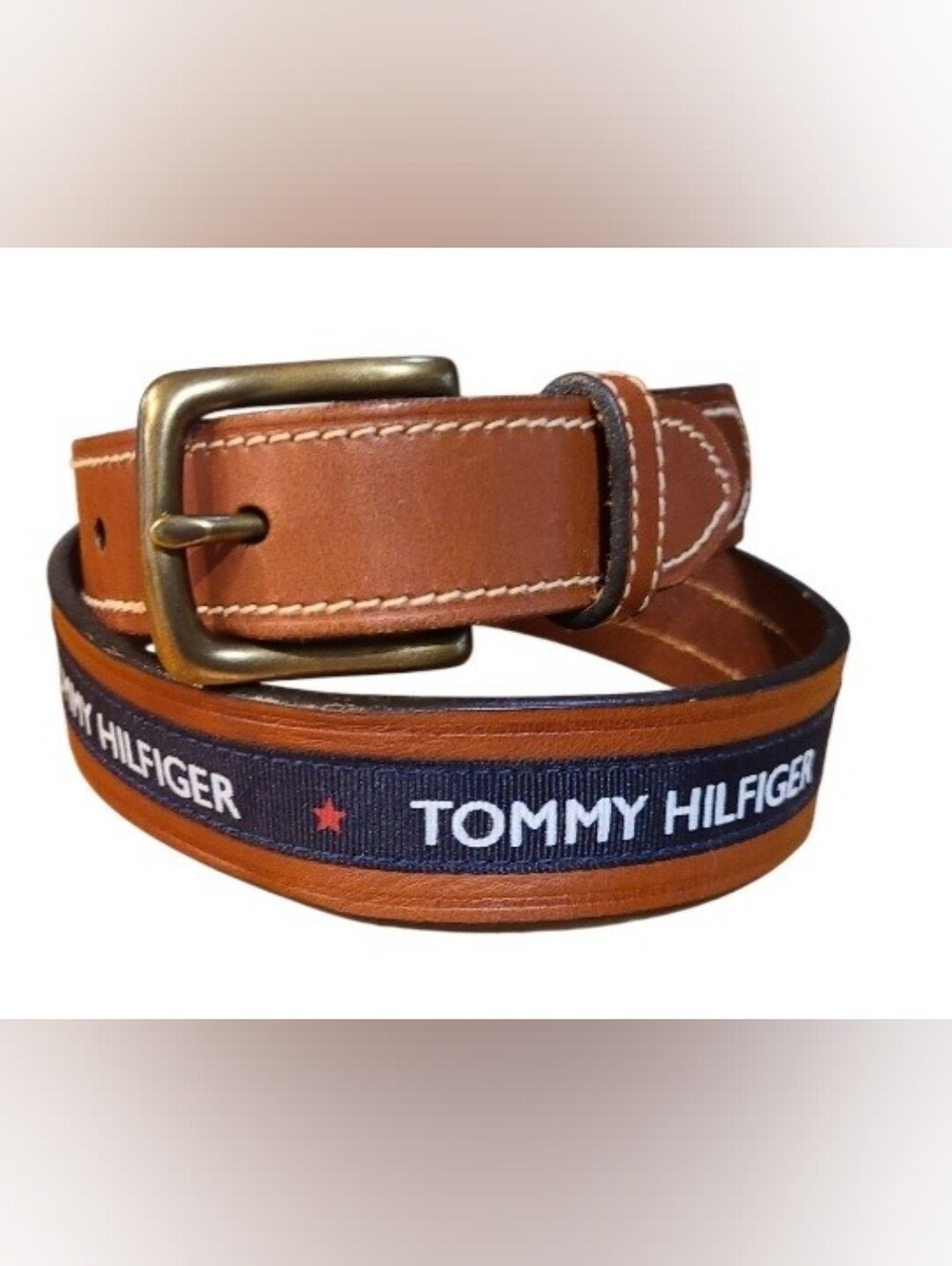Tommy Hilfiger Leather Inlay Belt